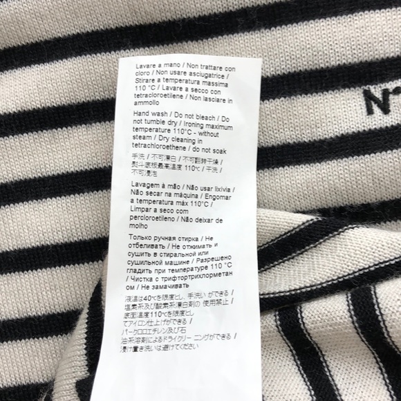 No. 21 White Black Striped Wool/Silk Blend Sweater - Picture 9 of 10